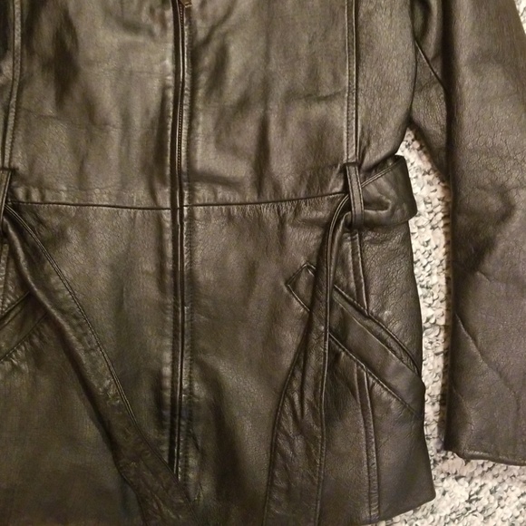 Vintage Ladies Out of Bounds Leather Coat Size M - Picture 3 of 5